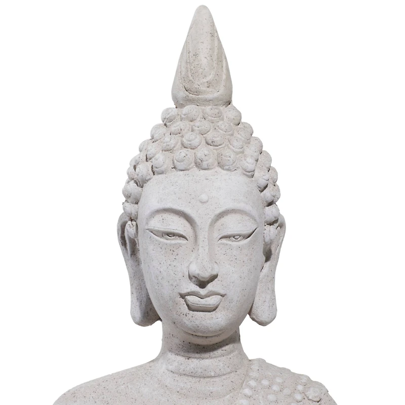 28" Gray Buddha Garden Sculpture