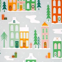 30" x 24ft. Townhouse Print Foil Gift Wrap by Celebrate It™
