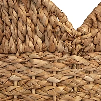 Hello Honey® Natural Scalloped Edge Braided Bankuan & Rattan Basket Set