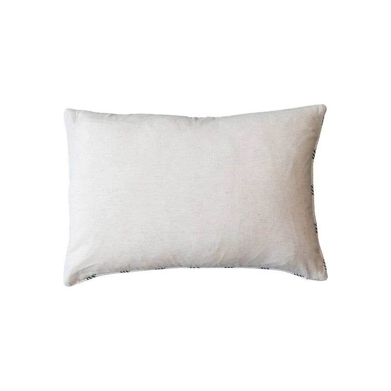 Hello Honey® 24" x 16" Embroidered Red & Green Plaid Lumbar Throw Pillow