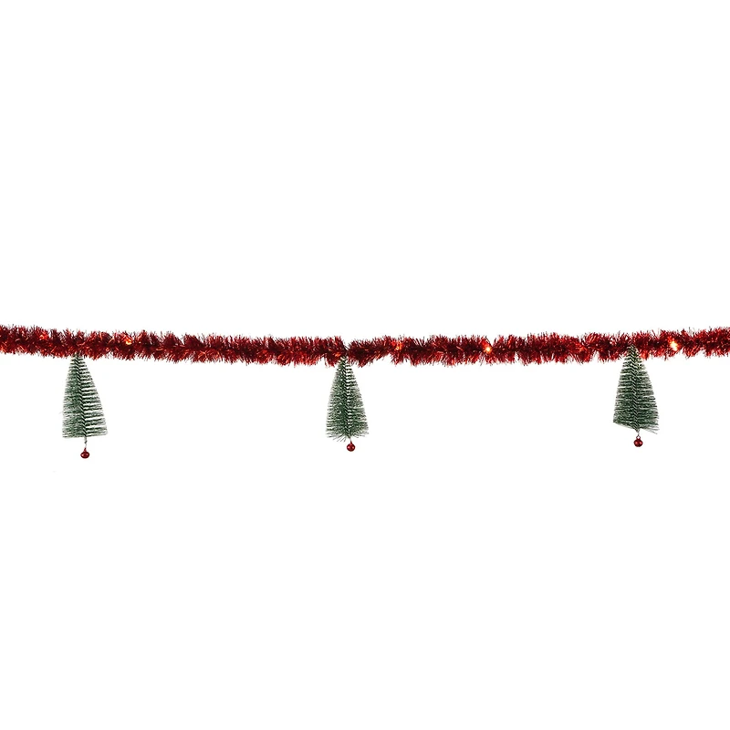 6ft. Green Trees & Red Tinsel LED String Lights by Ashland®