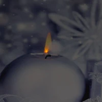 LED Lighted Candle & Gift Wintry Scene Christmas Canvas Wall Art