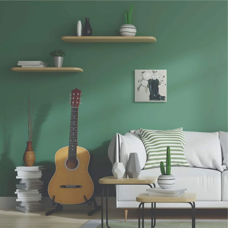 Stupell Industries White Flowers in Black Boots Wooden Wall Plaque