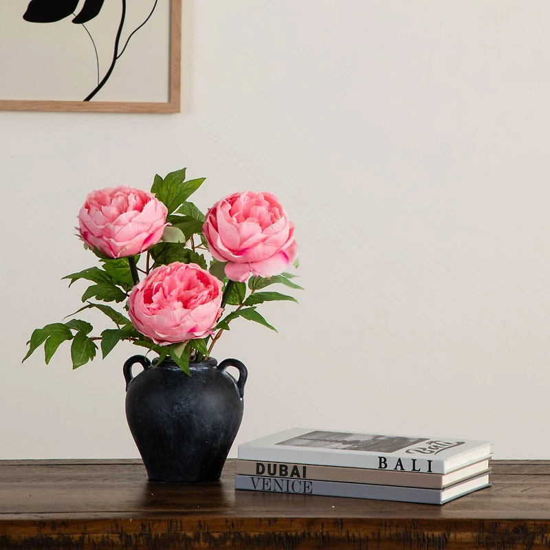 20" Pink Peony Flower Stems, 3ct.