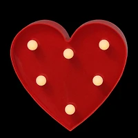 6" Red Heart LED Valentine's Day Marquee Wall Sign