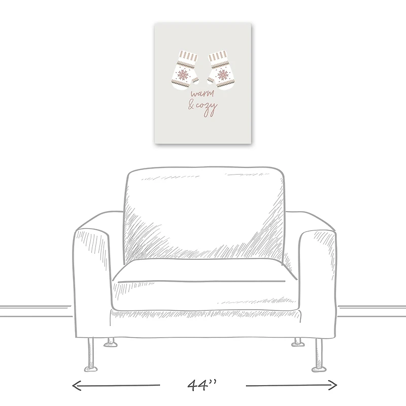 Warm And Cozy Mittens 16x20 Canvas Wall Art