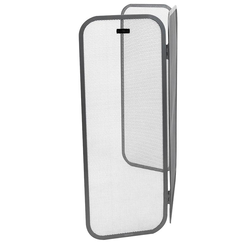 Mind Reader 3-Section Hinged Folding Mesh Paneled Fireplace Protector Screen