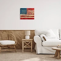Stupell Industries United We Stand Independence Day Festive American Flag Canvas Wall Art