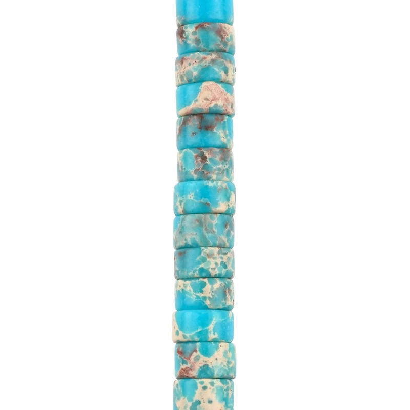 Blue Dyed Imperial Jasper Heishi Beads by Bead Landing