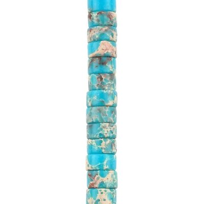 Blue Dyed Imperial Jasper Heishi Beads by Bead Landing