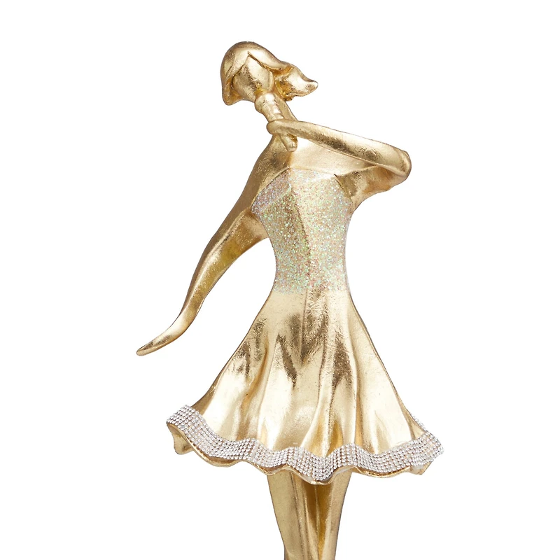 Golden Musical Trio Glam Tabletop Sculpture Set