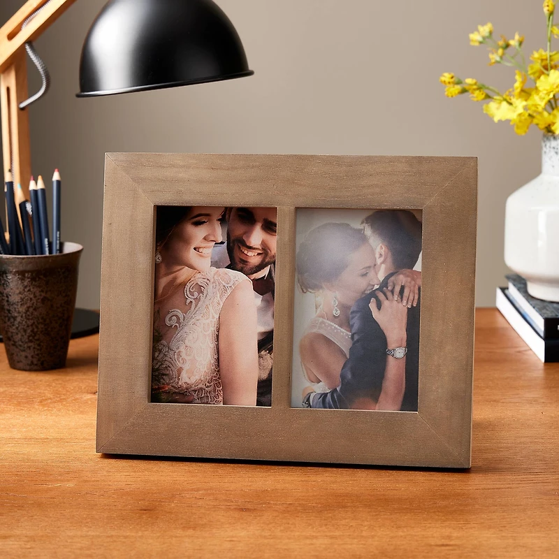 Expressions™ 2 Opening 4" x 6" Greige Collage Frame by Studio Décor®