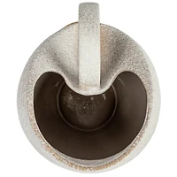 Hello Honey® 9" White Textured Stoneware Pitcher in Reactive Glaze