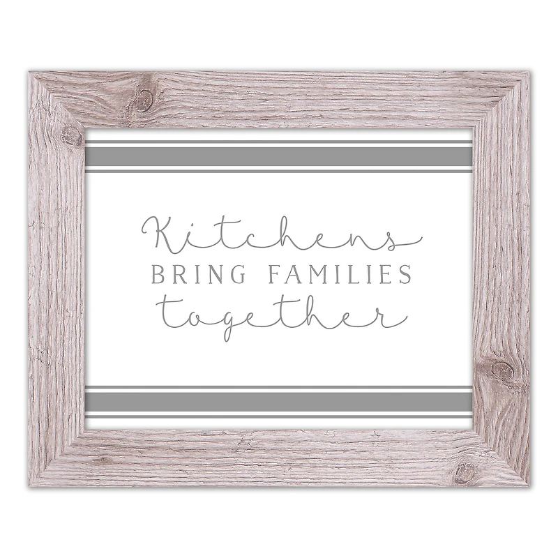  Kitchens Bring Families Together 14" x 11" Western White Framed Print