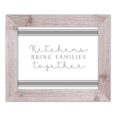  Kitchens Bring Families Together 14" x 11" Western White Framed Print