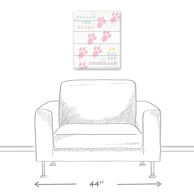 Bunny Has Chocolate 16" x 20" Canvas Wall Art