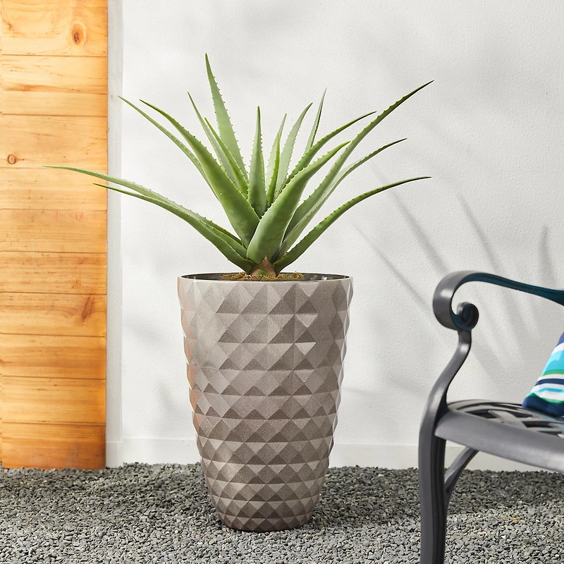 Glitzhome® 19.7" Eco-Friendly Oversized Faux Ceramic Pot Planters, 2ct.