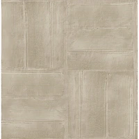 RoomMates Dimensional Square Taupe Plaster Peel & Stick Wallpaper
