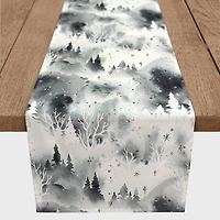 90" Neutral Forest Landscape Table Runner