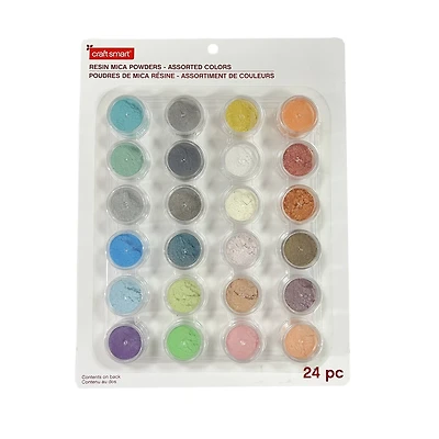 Mixed Color Resin Mica Powders by Craft Smart®, 24ct.