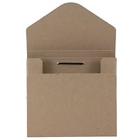 JAM Paper Natural Kraft CD Case Portfolio with Elastic Closure 5" x 5.625"
