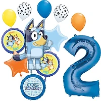 Bluey Birthday Age 12-Piece Foil Balloon Bouquet
