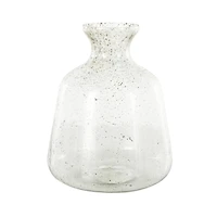 16.5" Clear Speckled Glass Vase