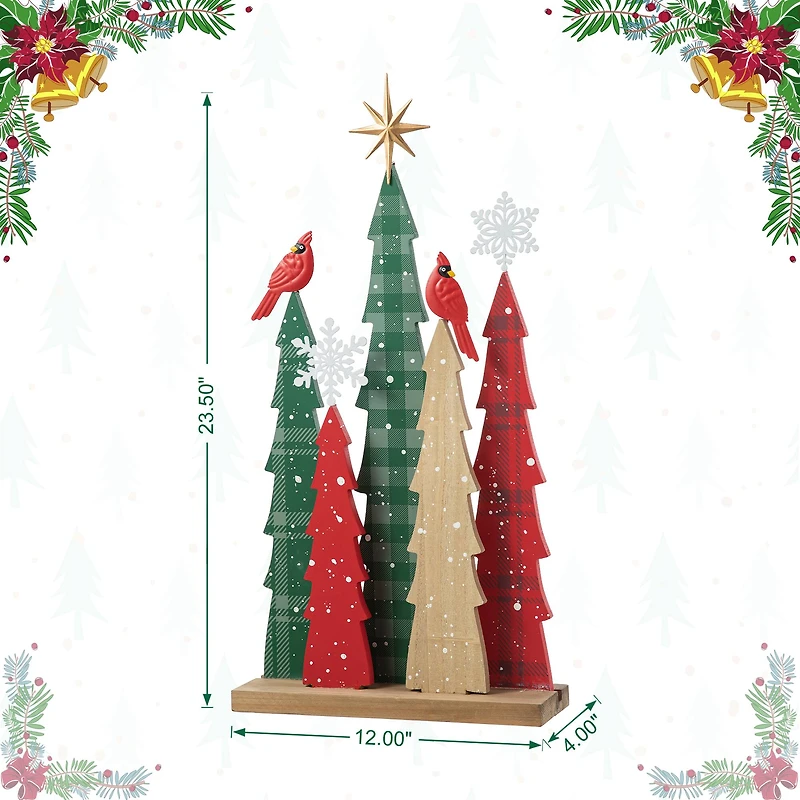 Glitzhome® 23.5" Wooden Christmas Tree Table Décor
