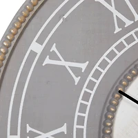 30" Gray Wood Farmhouse Wall Clock