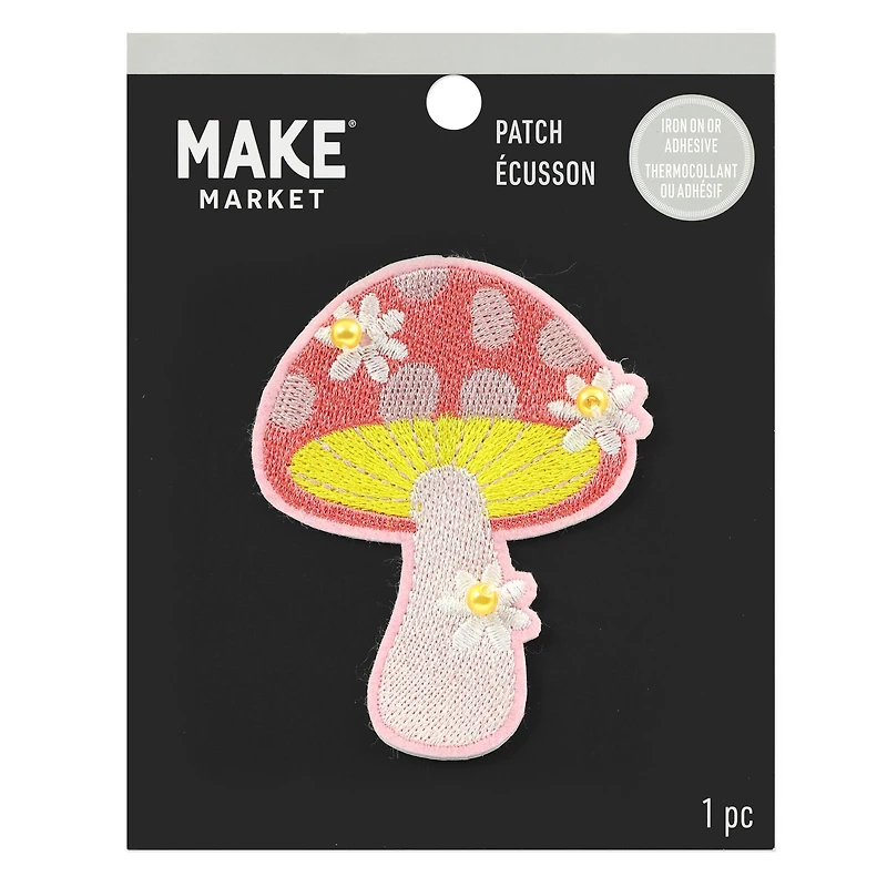 Iron-On & Adhesive Mushroom Embroidered Patch by Make Market®