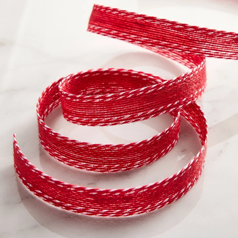 5/8'' x 4yd. Jute Twist Edge Ribbon by Celebrate It®