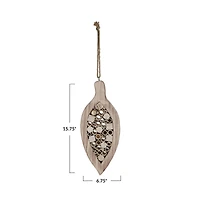 Hello Honey® 15.75" Natural Paulownia Wood & Bamboo Insect House with Jute Hanger