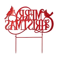 Glitzhome® 2ft. Merry Christmas Metal Yard Stake