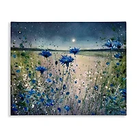 Stupell Industries Moon over Blooming Flowers Canvas Wall Art