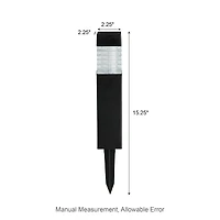 Glitzhome® 15.25" Solar Powered Transparent Texture Lens Pathway Stake Lights, 6ct.