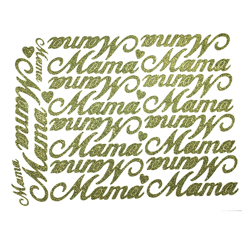 JAM Paper Mama Gold Script Floral Adhesive