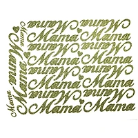 JAM Paper Mama Gold Script Floral Adhesive