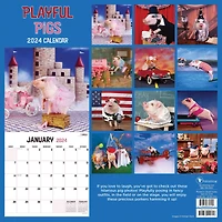 TF Publishing 2024 Playful Pigs Wall Calendar