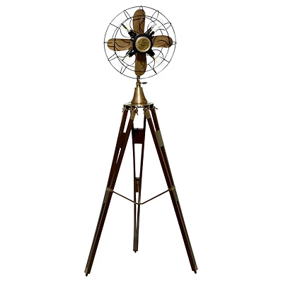 62.5" Brown Metal Industrial Floor Lamp