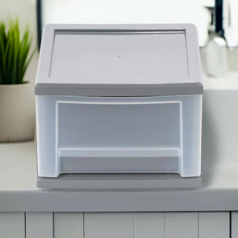 Iris® 6.5qt. Gray Stackable Drawer, 5 Pack 