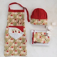 Hello Honey® 24" Santa Kids Apron with Chef's Hat & Oven Mitt