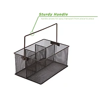 Mind Reader Metal Mesh Storage Basket with Handle