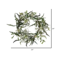 24" Green Fern Wreath