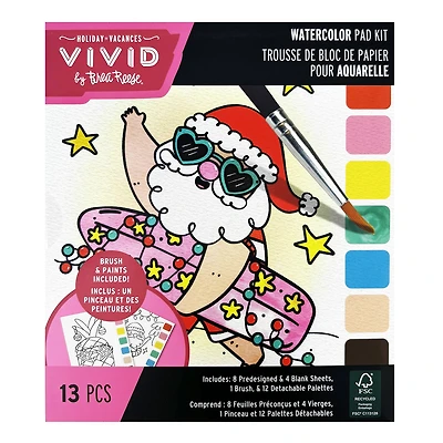 VIVID by Brea Reese® Surfin' Santa Holiday Watercolor Pad Kit