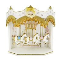 9.5" White & Gold Carousel Tabletop Décor by Ashland®