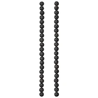 12 Pack: Black Lava Round Beads, 6mm by Bead Landing™