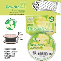 Flex-Rite® 0.014" Clear 21 Strand Beading Wire
