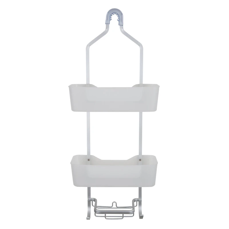 Bath Bliss White Aluminum Shower Caddy