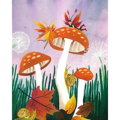 Sparkly Selections Mushrooms and Fairy - Local Utah Artist Rachel H. Diamond Painting Kit