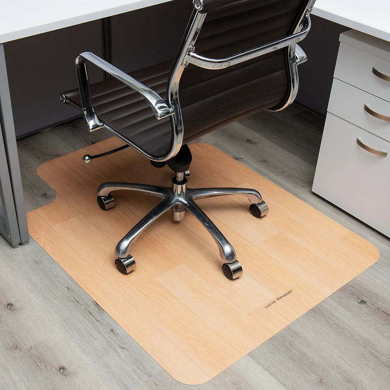 Mind Reader 9-to-5 Collection Woodtone Office Chair Mat
